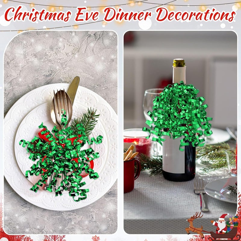 Lyrow Store 30 Pcs Christmas Curly Bows Self Adhesive Gift Wrap Accessory Xmas Holiday Gift Bows for Gift Wrapping Christmas Presents Wine Bottle Treat Bag Bridal Shower Wedding Party Favor(Green) - Image 5